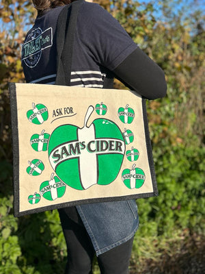 Sam's Cider Jute Tote bag