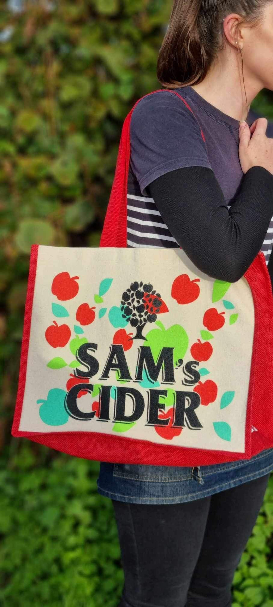 Sam's Cider Jute Tote bag