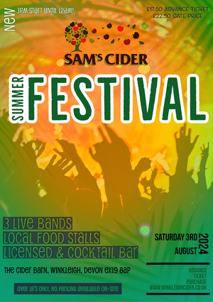 Sam's Cider Festival - 3rd August 2024